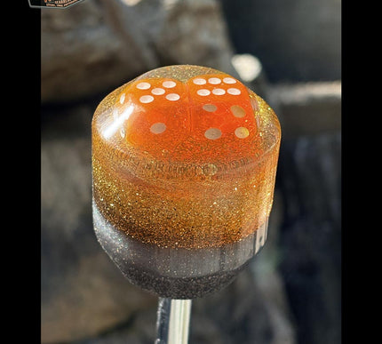 Low Ball - Gold Metal Flake Dice Shifter Knob - 08