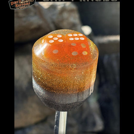 Low Ball - Gold Metal Flake Dice Shifter Knob - 08