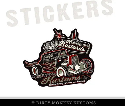Kranky O'l Bastard$ Club - Hot Rod Sticker