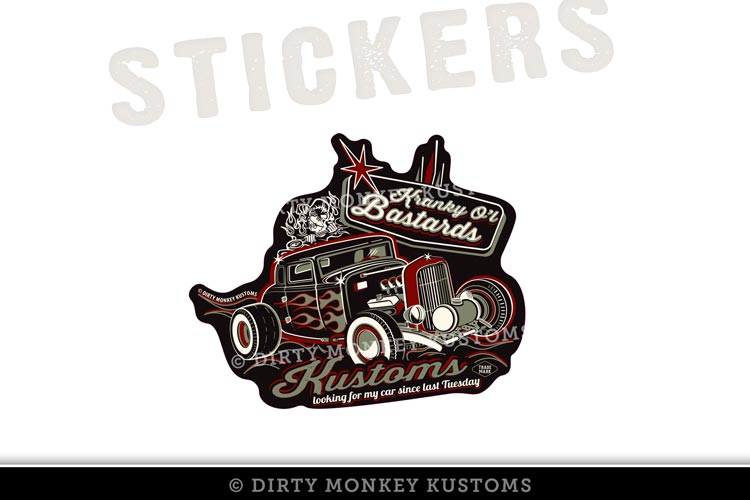 Kranky O'l Bastard$ Club - Hot Rod Sticker