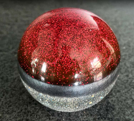 Big Red - Canon Ball Retro Metal Flake Shifter Knob - 15