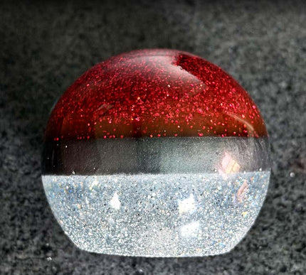 Big Red - Canon Ball Retro Metal Flake Shifter Knob - 15