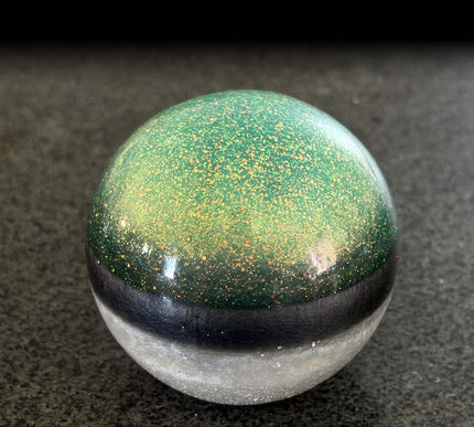 Canon Ball - Aquamarine Retro Metal Flake Shifter Knob - 16