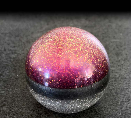 Canon Ball - Dk. Pink Retro Metal Flake Shifter Knob - 17