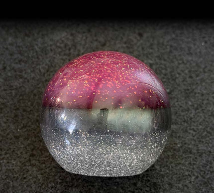 Canon Ball - Dk. Pink Retro Metal Flake Shifter Knob - 17