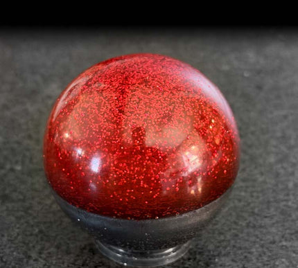 Canon Ball - Red Retro Metal Flake Shifter Knob - 18