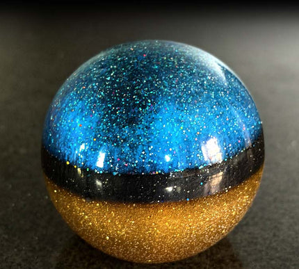 'Big Blue' Canon Ball - Retro Metal Flake Shifter Knob - 19