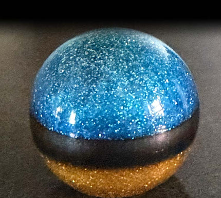 Canon Ball - Blue Retro Metal Flake Shifter Knob - 20