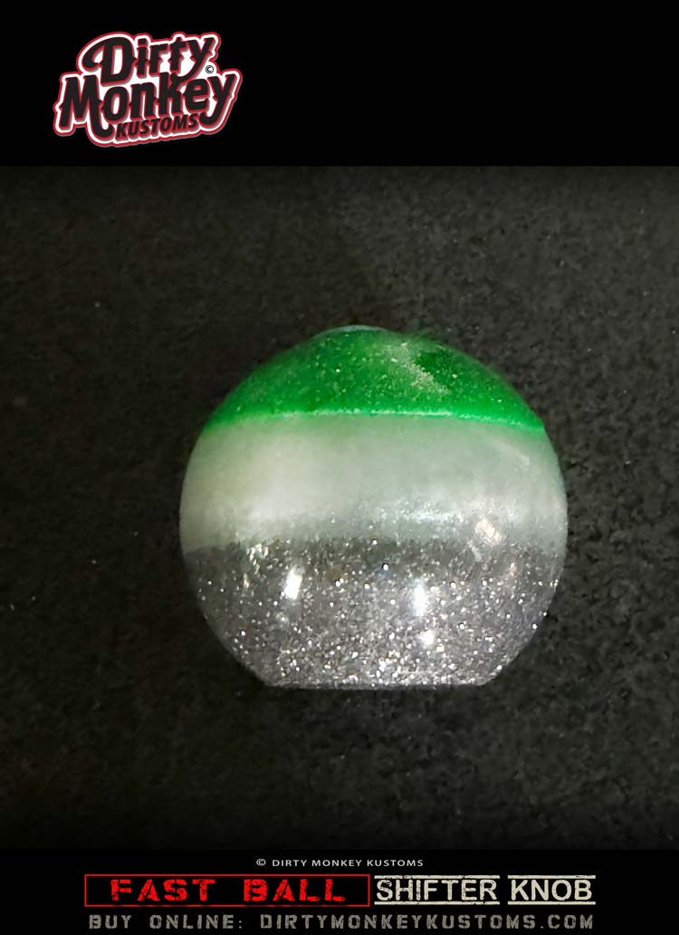 'Juicy' Fast Ball - Green Retro Metal Flake Shifter Knob - 4
