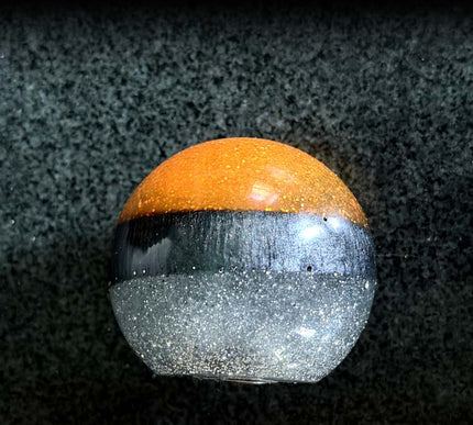 Fast Ball - Orange Retro Metal Flake Shifter Knob - 6