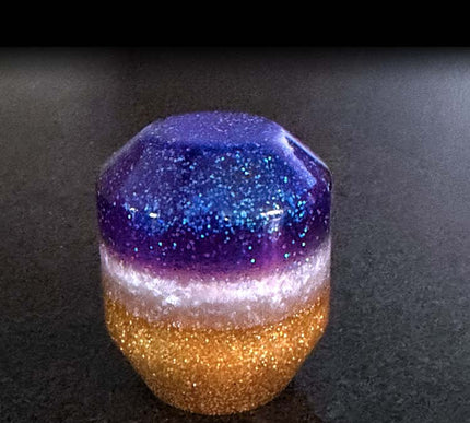 Low Ball - Indigo Color Metal Flake Shifter Knob - 8