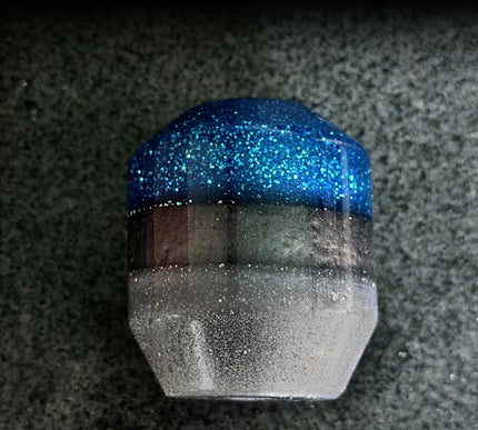 Low Ball - Blue Color Metal Flake Shifter Knob - 9
