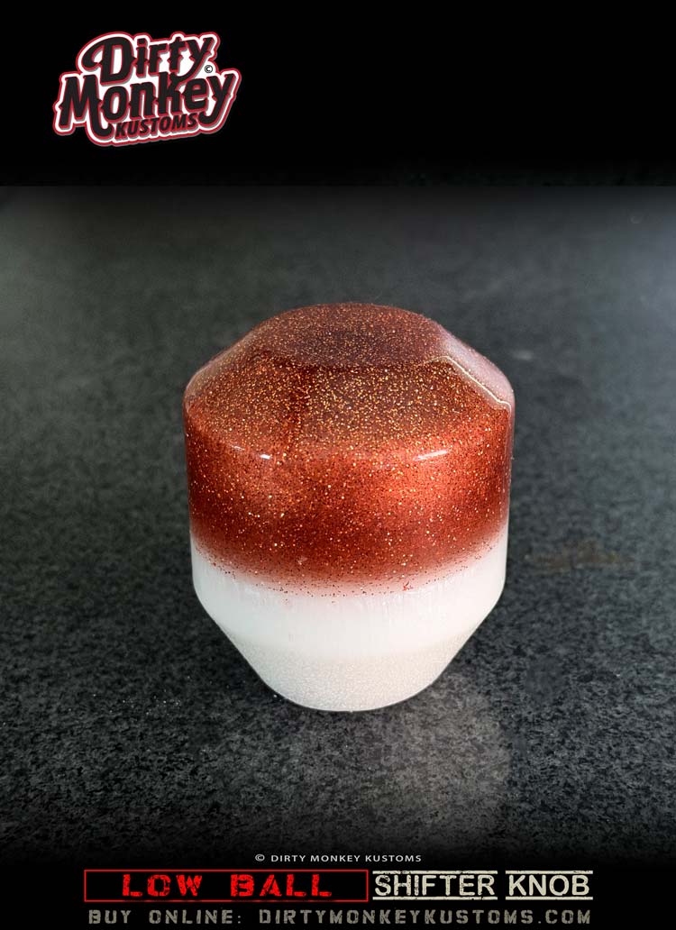 Low Ball - Copper Retro Metal Flake Shifter Knob - 10
