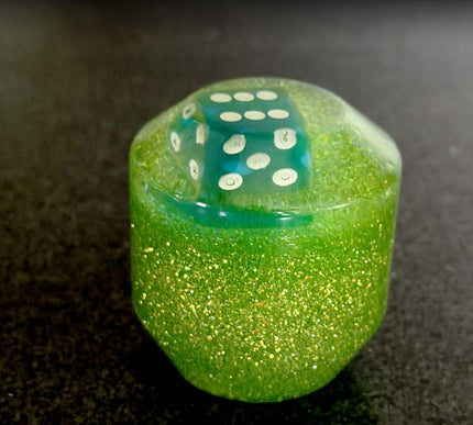Low Ball 'High Roller'- Lime Green Retro Shifter Knob - 6