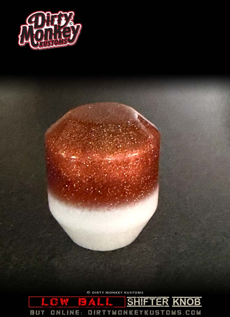 Low Ball - Copper Muscle Car Metal Flake Shifter Knob - 12