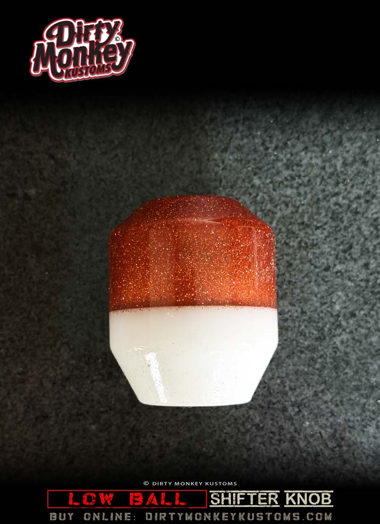Low Ball - Copper Muscle Car Metal Flake Shifter Knob - 12