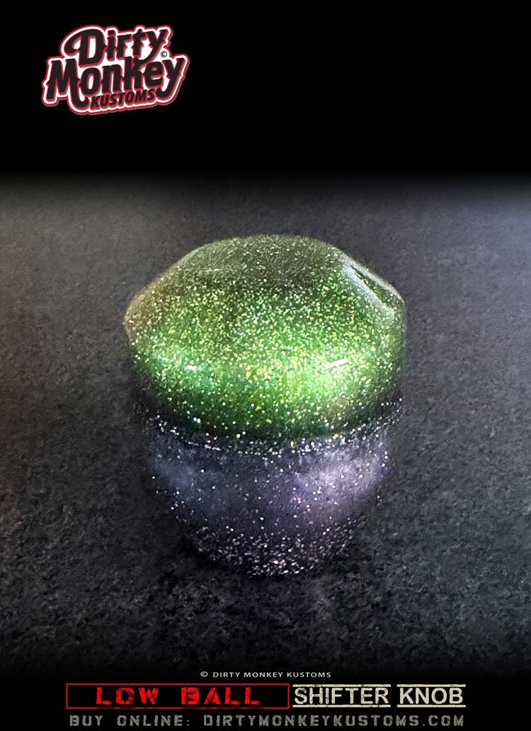 Low Ball - Green Retro Muscle Car Shifter Knob - 13