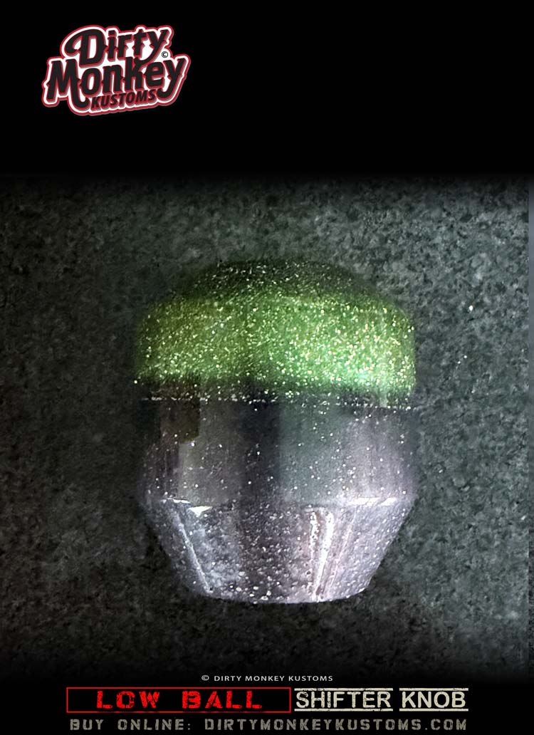 Low Ball - Green Retro Muscle Car Shifter Knob - 13