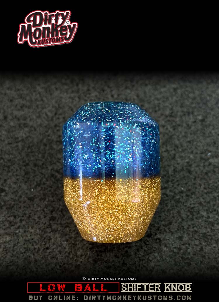Low Ball - Blue Retro Muscle Car Shifter Knob - 15