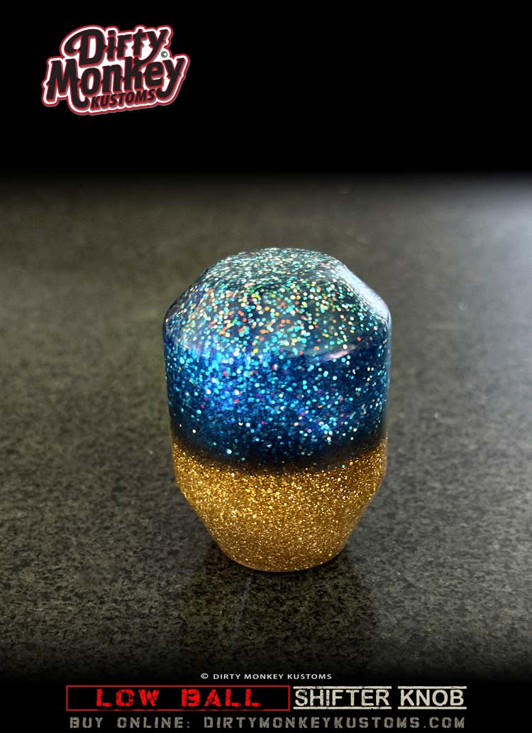 Low Ball - Blue Retro Muscle Car Shifter Knob - 15