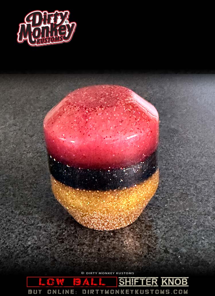 Low Ball - Red Rat Rod Shifter Knob - 18
