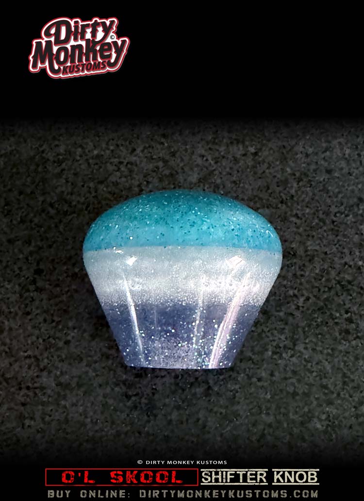 O'l Skool Classic Blue Custom Car Shifter Knob - 6