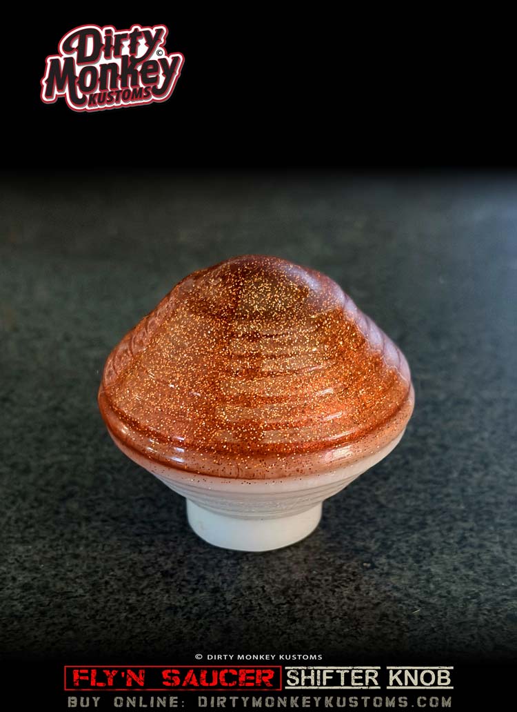 'Fly'n Saucer' - Copper Retro Hot Rod Shifter Knob - 6