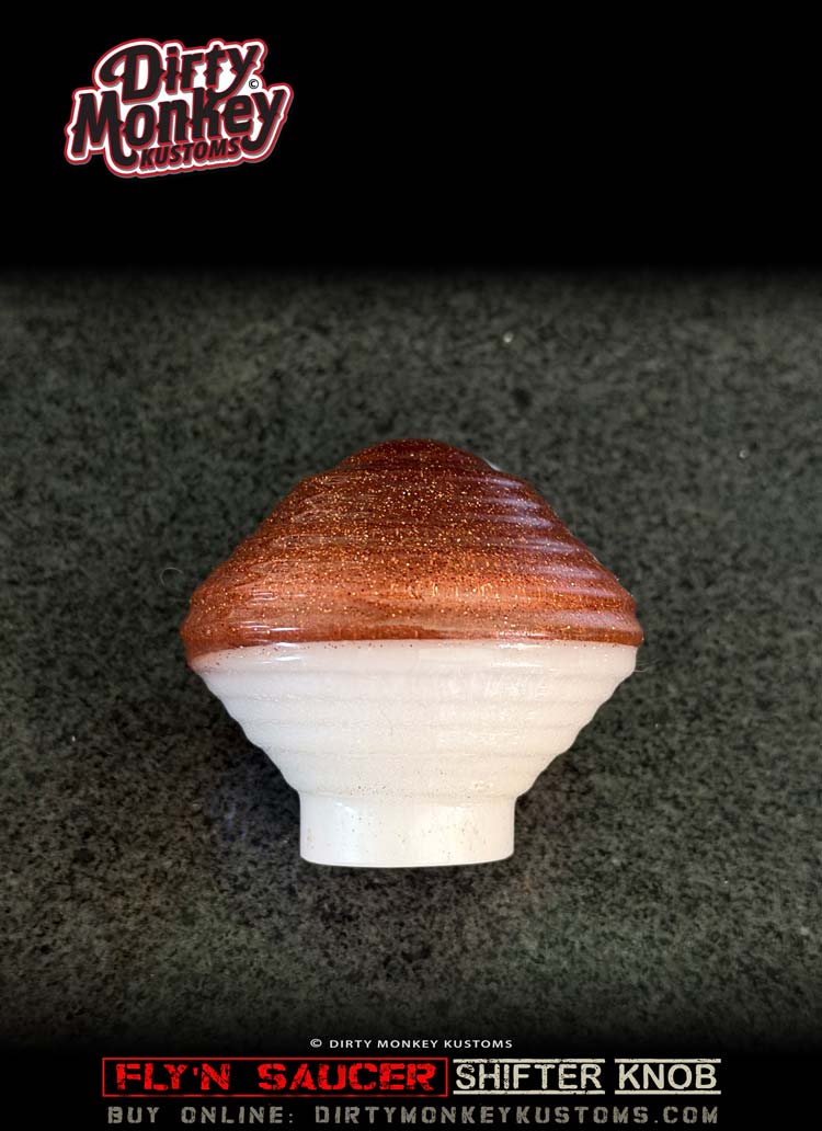 'Fly'n Saucer' - Copper Retro Hot Rod Shifter Knob - 6