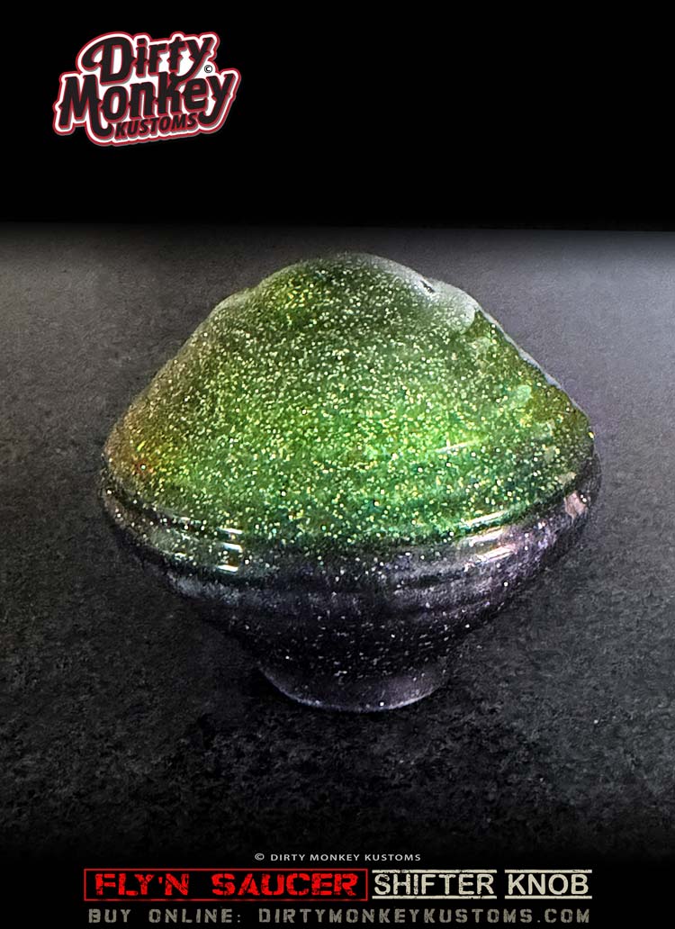 'Fly'n Saucer' - Red Retro Hot Rod Shifter Knob - 7