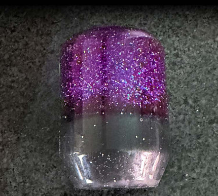 Stubby - Purple Retro Metal Flake Shifter Knob - 06