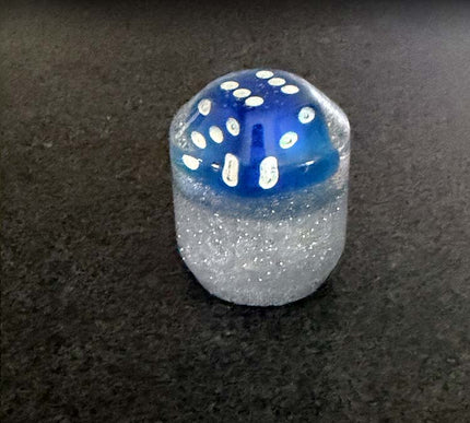 1oz 'High Roller'- Silver Metal Flake Shifter Knob - 1