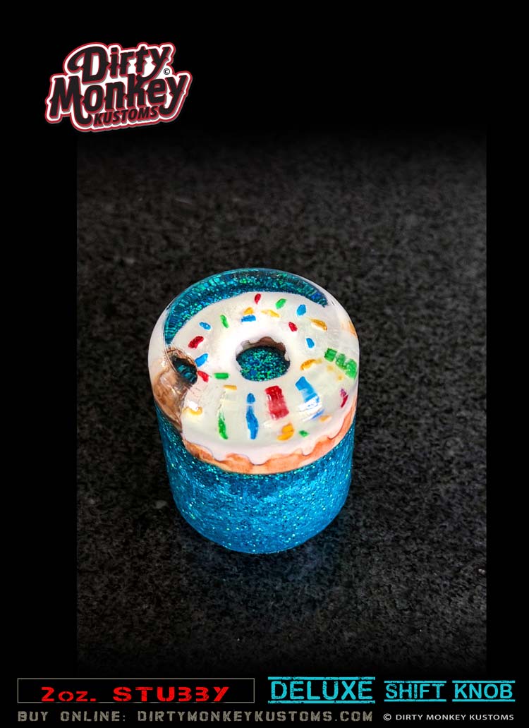 2 oz. Deluxe - 'DOH" Blue Metal Flake Shifter Knob - 3