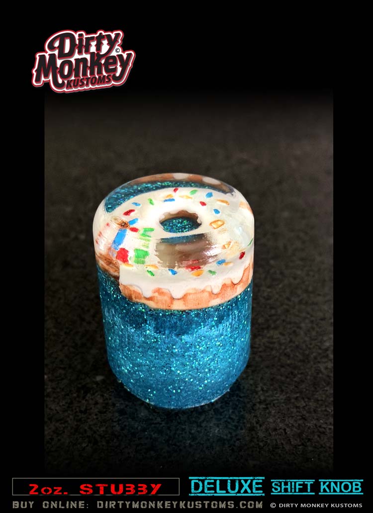 2 oz. Deluxe - 'DOH" Blue Metal Flake Shifter Knob - 3