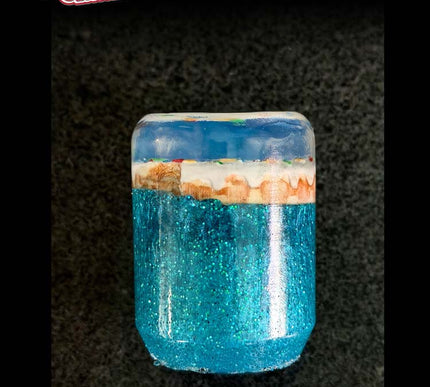 2 oz. Deluxe - 'DOH" Blue Metal Flake Shifter Knob - 3