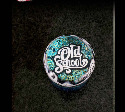 2 oz. Deluxe - Old School Blue Metal Flake Shifter Knob - 4
