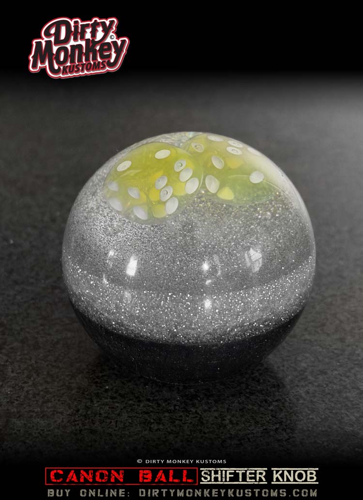 'High Roller' Canon Ball - Silver Metal Flake Shifter Knob - 4