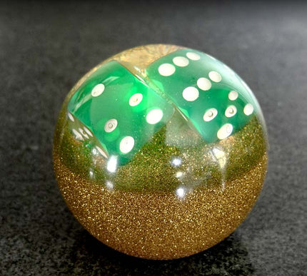 'High Roller' Canon Ball - Gold Metal Flake Shifter Knob - 5