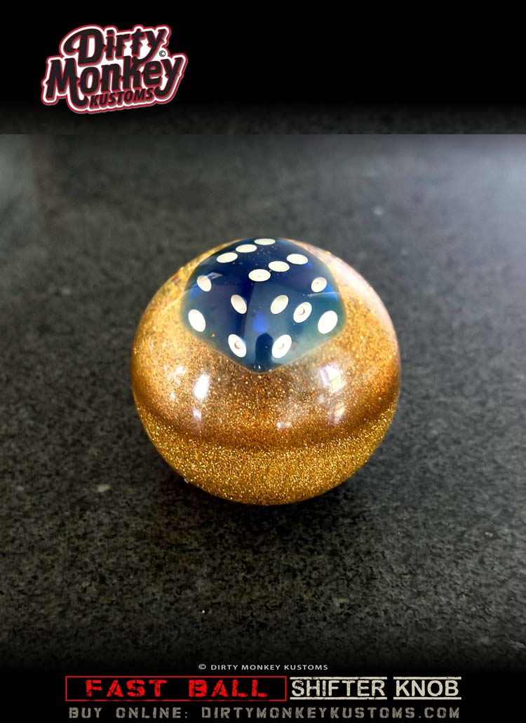 'Lucky Dice' Fast Ball - Metal Flake Shifter Knob - 5