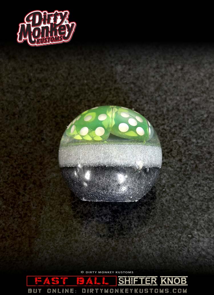 'Lucky Dice' Fast Ball - Silver Metal Flake Shifter Knob - 6
