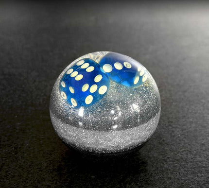 'Lucky Dice' Fast Ball - Silver Metal Flake Shifter Knob - 8