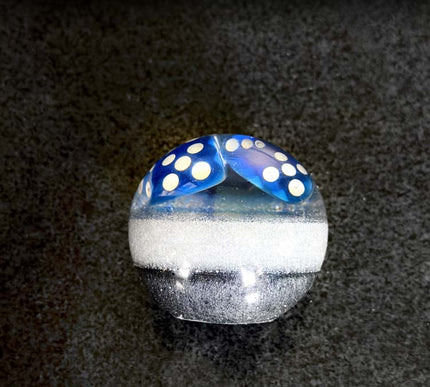 'Lucky Dice' Fast Ball - Silver Metal Flake Shifter Knob - 8