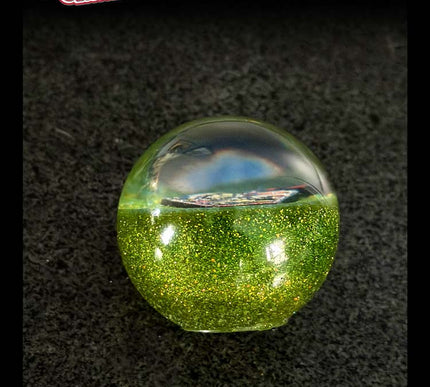 'Tequila Sunrise' Deluxe - Fast Ball - Green Metal Flake Shifter Knob - 10