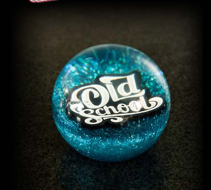'Old School' Deluxe - Fast Ball - Blue Metal Flake Shifter Knob - 13