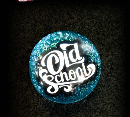 'Old School' Deluxe - Fast Ball - Blue Metal Flake Shifter Knob - 13