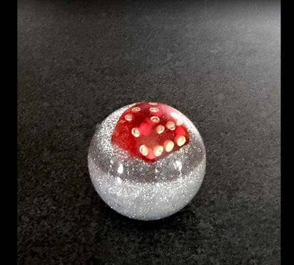 'Lucky' Jaw Breaker - Silver Metal Flake Shifter Knob - 1