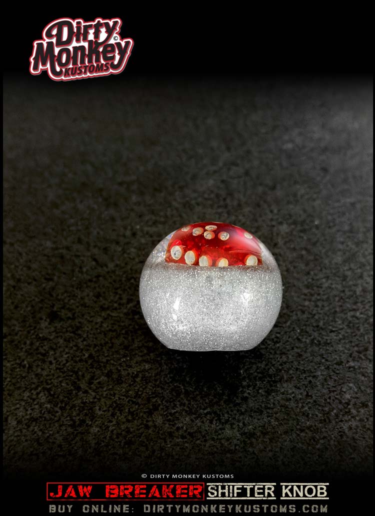 'Lucky' Jaw Breaker - Silver Metal Flake Shifter Knob - 1