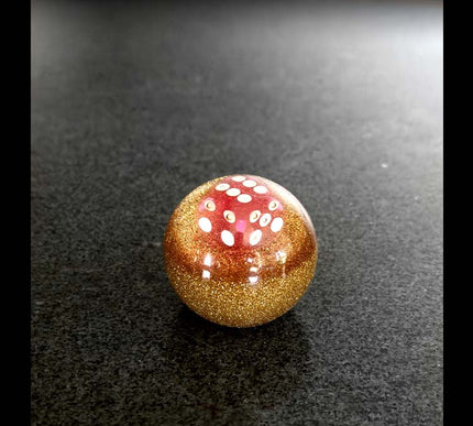 'Lucky' Jaw Breaker - Gold Metal Flake Shifter Knob - 2