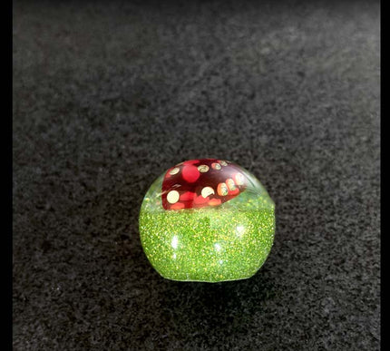 'Lucky' Jaw Breaker - Lime Green Metal Flake Shifter Knob - 3