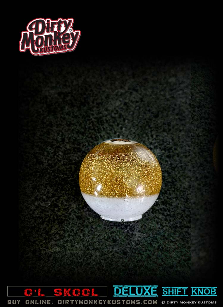 Jaw Breaker - Deluxe - 'Pacific 66' Gold Metal Flake Shifter Knob - 7