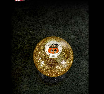 Jaw Breaker - Deluxe - 'Pacific 66' Gold Metal Flake Shifter Knob - 7